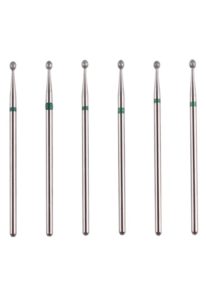 MZCMSL Round Ball Cuticle Bit Set with Case, 3/32 Shank Manicure Drill Bits,6pcs Cuticle Remover Bits(φ2.34mm) - Image 1